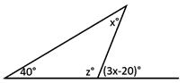 40°
zº/(3x-20)
