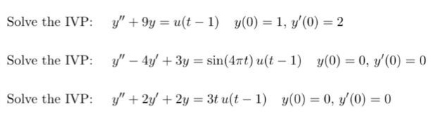 Answered Solve The Ivp Y 9y U T 1 Y 0 1 … Bartleby