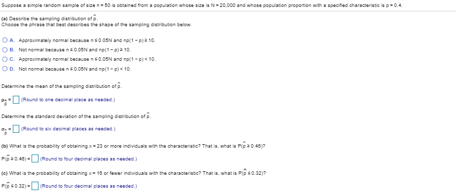 Answered: Suppose a simple random sample of size… | bartleby