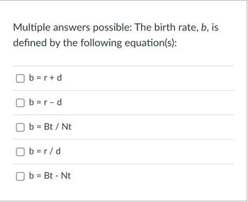 Answered: Multiple Answers Possible: The Birth… | Bartleby