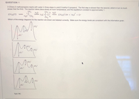 QUESTION 1
2-Chloro-2-methylpropene reacts with water in three steps to yield 2-methyl-2-propanol. The first step is slower than the second, which in turn is much
slower that the third. The reaction takes place slowly at room temperature, and the equilibrium constant is approximately 1.
CH3
CH3 H H2O
HaC -C -O+
CH, H
H20
(CH)CCI
(CH3hC OH + H30 + C
H2C CH3
Which of the energy diagrams for the reaction are drawn and labeled correctly. Make sure the energy levels are consistent with the information given.
AG
AG,*
1G2
AG,
AG2
AG3*
AG,*
AG3
AG,
Туре: MC
