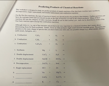 Answered: a. Combustion: b. Combustion: c.… | bartleby