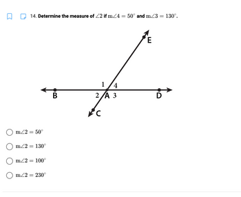 Answered: m/2 = 50° Om/2 14. Determine the… | bartleby