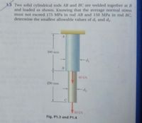 Answered: 13 Two Solid Cylindrical Rods AB And BC… | Bartleby