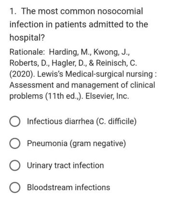 research questions on nosocomial infections