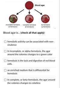 Answered: Blood Agar Incomplete Hemolysis (a… | Bartleby