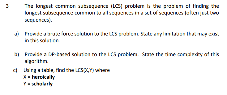 Find The Longest Common Subsequence In Python