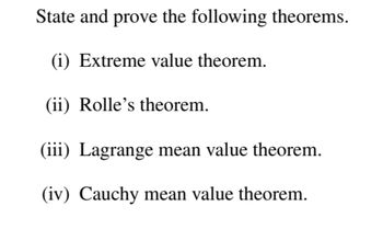 Answered: State And Prove The Following Theorems.… | Bartleby