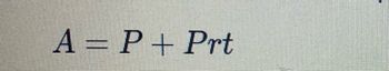 A = P +Prt