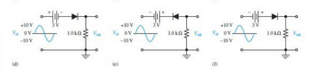 +10 V
Via OV-
-10 V
(d)
3V
L0kΩ
+10 V
V OV.
-10V
(e)
3V
10k
+10 V
V OV-
-10 V
(1)
||
3V
10kΩ
Vou