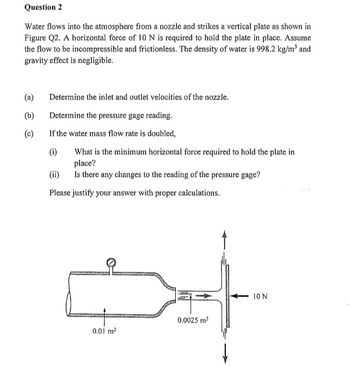 Answered: Water flows into the atmosphere from a… | bartleby