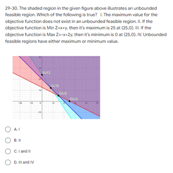 Answered: 29-30. The shaded region in the given… | bartleby