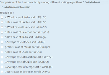 Answered: Comparison Of The Time Complexity Among… | Bartleby