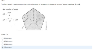 Answered: The figure below is a regular pentagon.… | bartleby