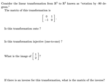 Answered Consider The Linear Transformation From Bartleby   Lhhydvq Thumbnail 