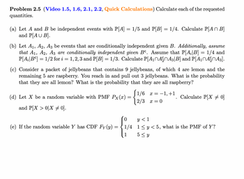 Answered: (a) Let A And B Be Independent Events… | Bartleby