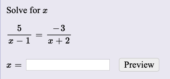 Answered: Solve for x Preview | bartleby