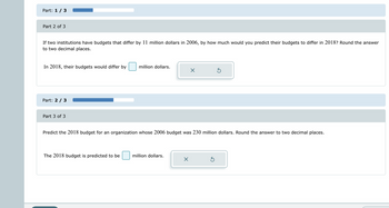 Answered: If Two Institutions Have Budgets That… | Bartleby