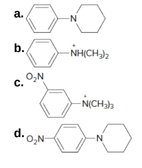 Answered: A. N- B. -NH(CH3)2 O,N C. - N(CH3)3 D.… | Bartleby