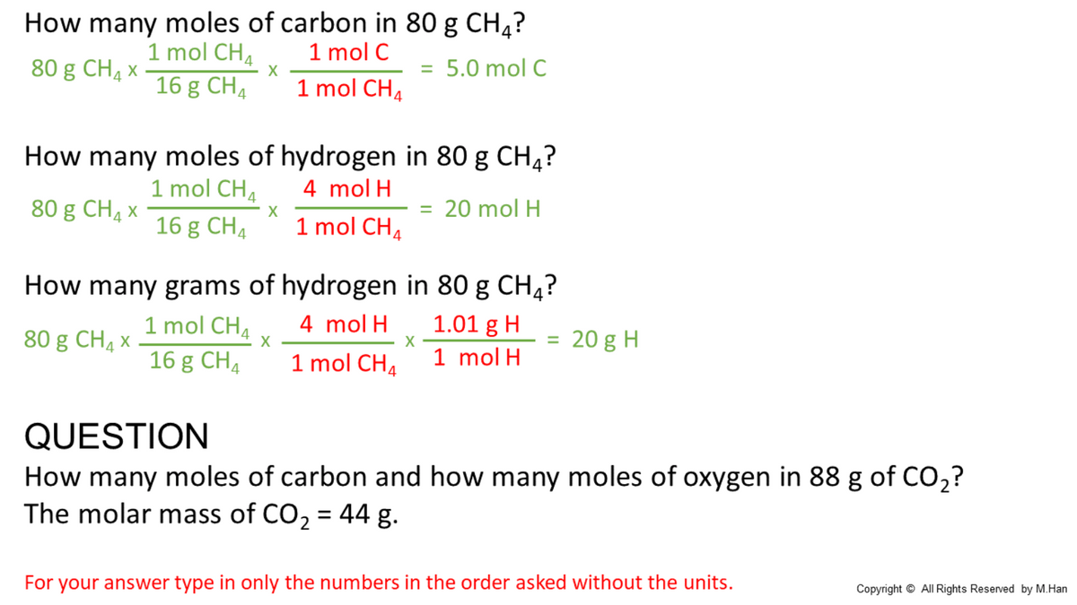 Answered QUESTION How many moles of carbon and…   bartleby