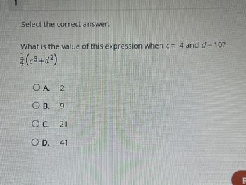 Answered: Select The Correct Answer. What Is The… | Bartleby