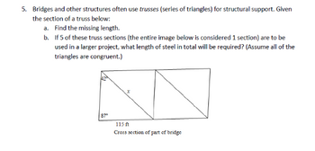 Answered: 5. Bridges and other structures often… | bartleby