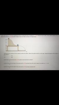 (d) How far away from the bottom of the table does the 0.450-kg object eventually land?
m
