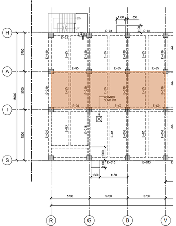 Answered: Design the slabs from gridlines R to V… | bartleby