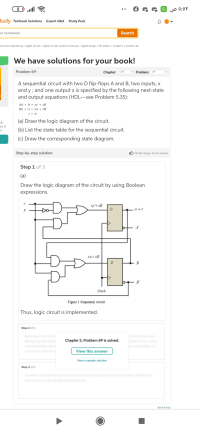 Answered: A Sequential Circuit With Two D… | Bartleby