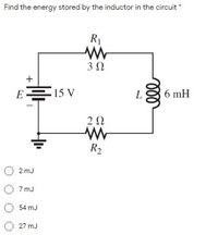 Answered: Find The Energy Stored By The Inductor… | Bartleby