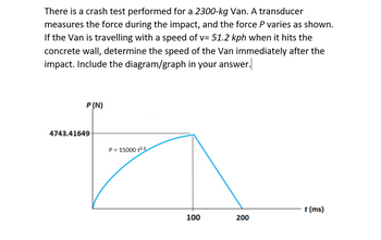 Answered: There Is A Crash Test Performed For A… | Bartleby