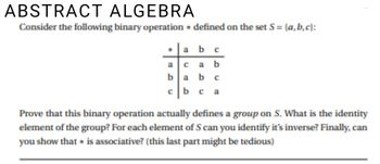 Answered: Consider The Following Binary Operation… | Bartleby