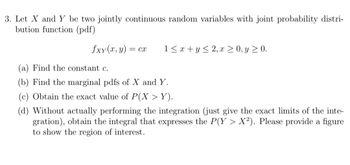 Answered Let X and Y be two jointly continuous bartleby