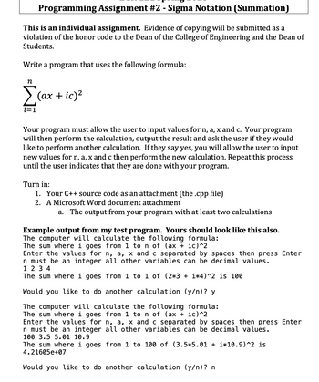 Answered: Programming Assignment #2 - Sigma… | Bartleby