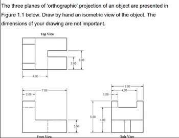 Answered: The three planes of 'orthographic'… | bartleby