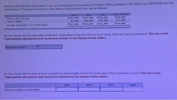 Answered: Assume that Western Exploration Corp.… | bartleby