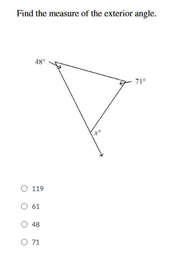 Answered: Find The Measure Of The Exterior Angle.… | Bartleby