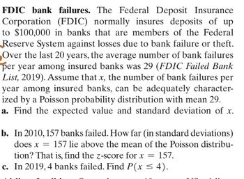 Answered: FDIC Bank Failures. The Federal Deposit… | Bartleby