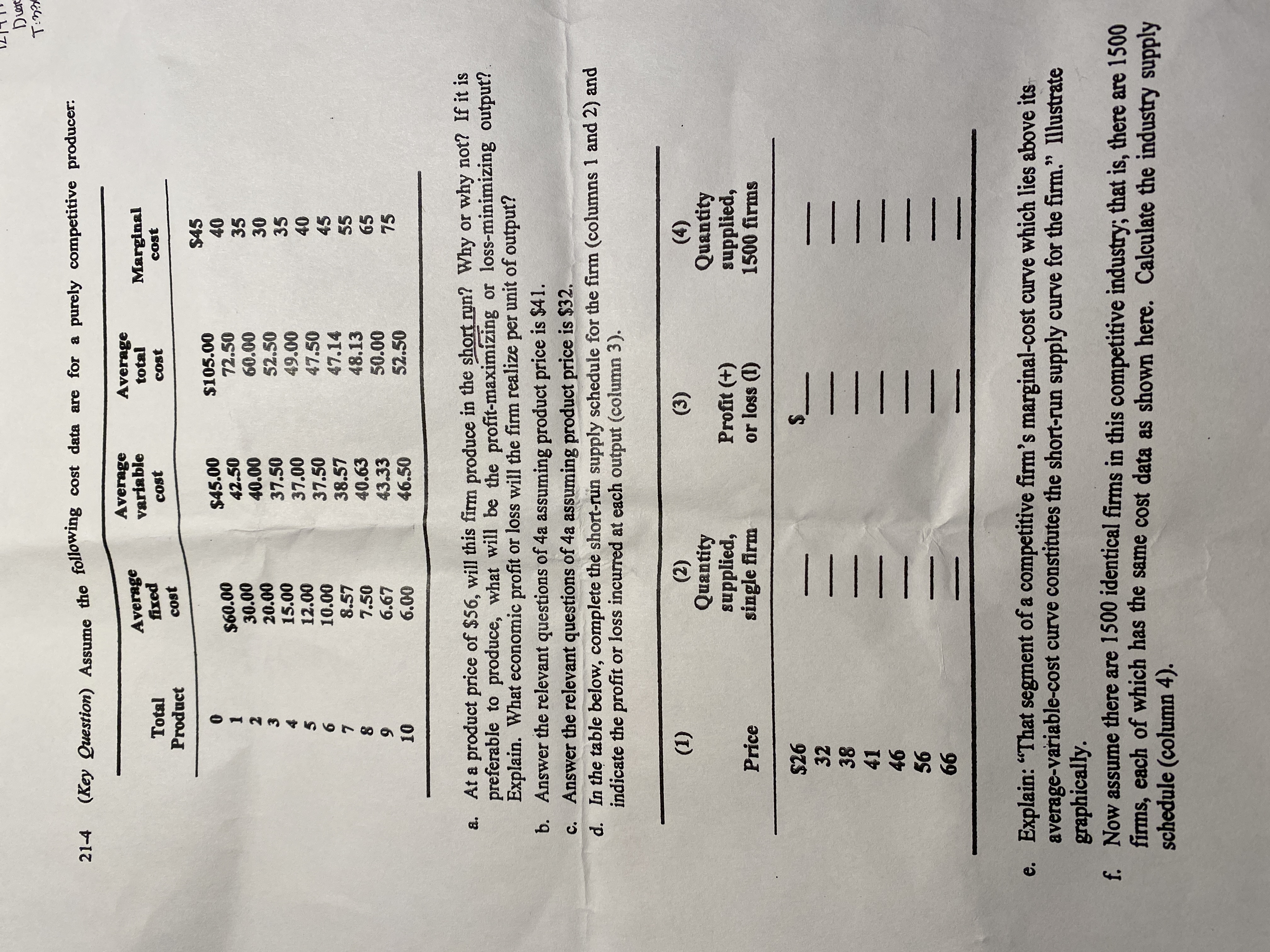 Answered: Dere T:n? (Key Question) Assume the…