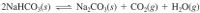 2NaHCO3(s) = Na,CO3(s) + CO,(g) + H,O(g)
