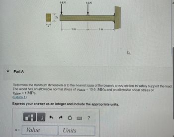 Answered: Determine The Minimum Dimension A To… | Bartleby