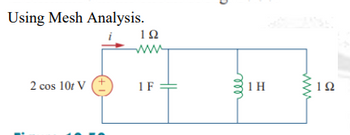 Answered: Using Mesh Analysis. | Bartleby