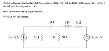 Answered: For The Following Circuit Obtain: (a)… | Bartleby