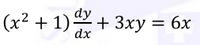 (x2 + 1) + 3xy = 6x
%3D
dx
