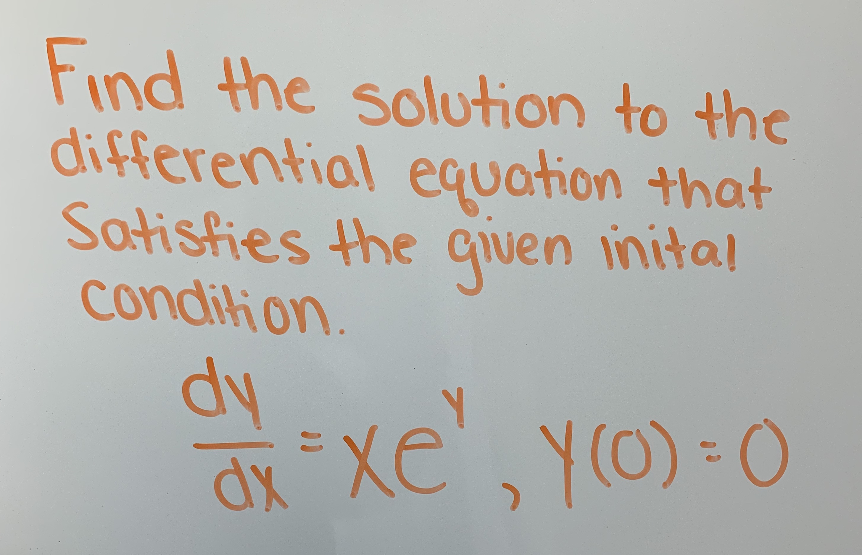 Find the solution to the
differential equotion that
Sotisies the quen inital
condiion

