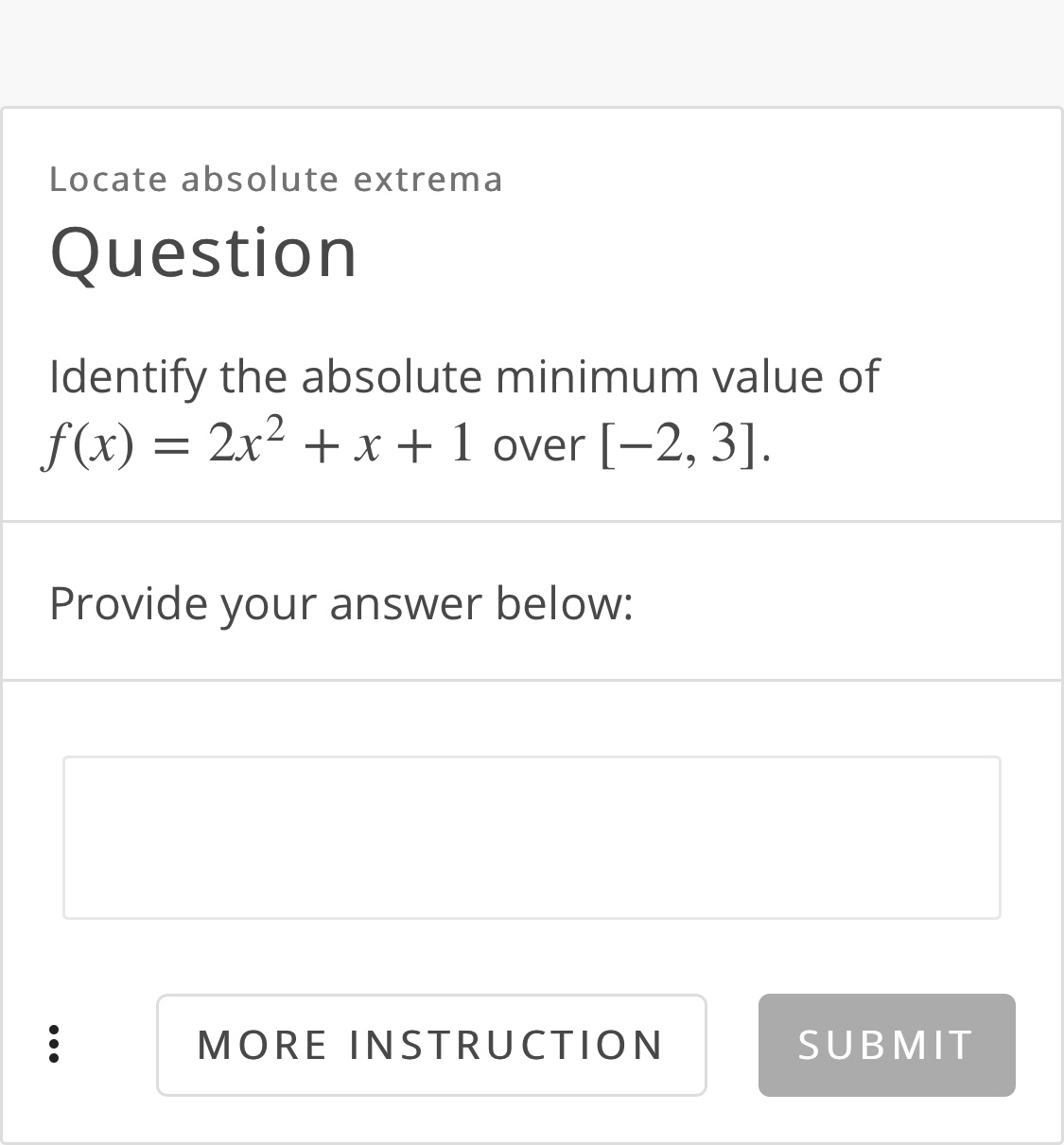 Solved Determine the absolute maximum and absolute minimum