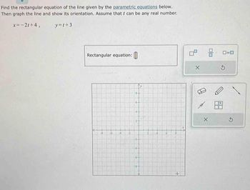 Answered: Find the rectangular equation of the… | bartleby