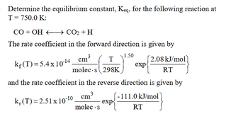 Answered: Determine The Equilibrium Constant,… | Bartleby