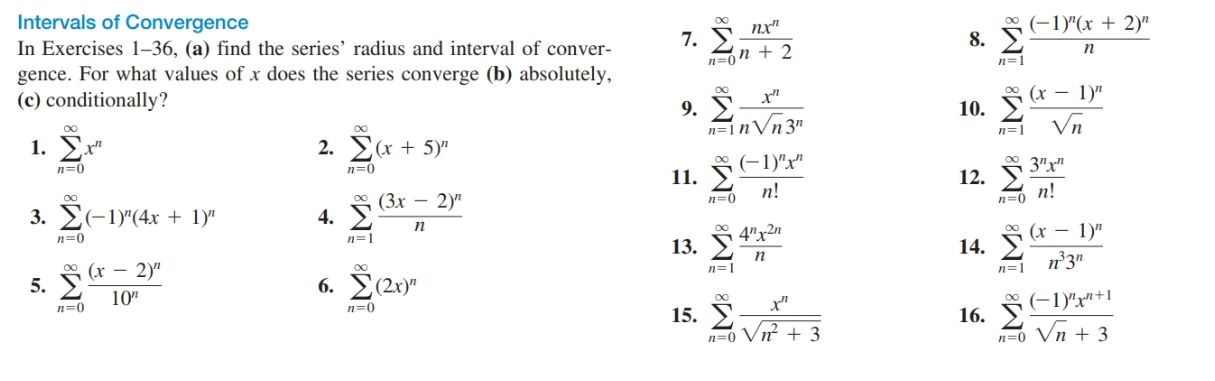 Answered: Intervals Of Convergence In Exercises… | Bartleby