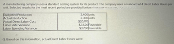 A manufacturing company uses a standard costing system for its product. The company uses a standard of 4 Direct Labor Hours per unit. Selected results for the most recent period are provided below:

| Budgeted Production        | 3,400 units        |
|----------------------------|--------------------|
| Actual Production          | 2,300 units        |
| Actual Direct Labor Cost   | $20,170            |
| Labor Rate Variance        | $3,620 Favorable   |
| Labor Spending Variance    | $3,750 Favorable   |

Q. Based on this information, actual Direct Labor Hours were: